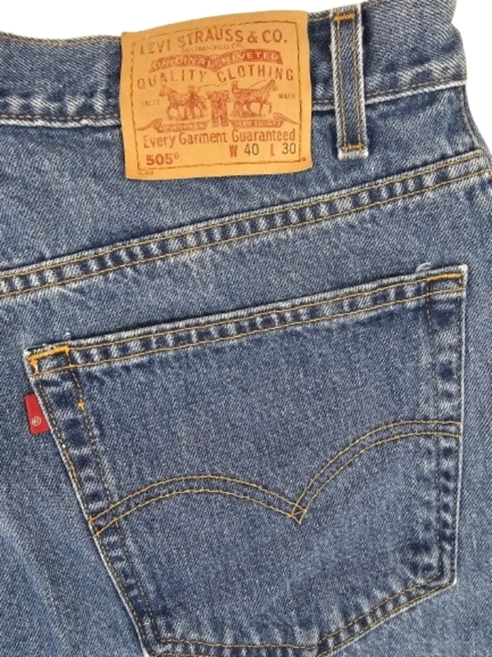 VINTAGE Y2K Levi's 505 Regular Fit Straight‎ Leg Men's 40x30 Med Wash Jeans 90s